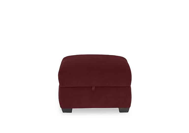 Flex Fabric Storage Footstool - Burgundy