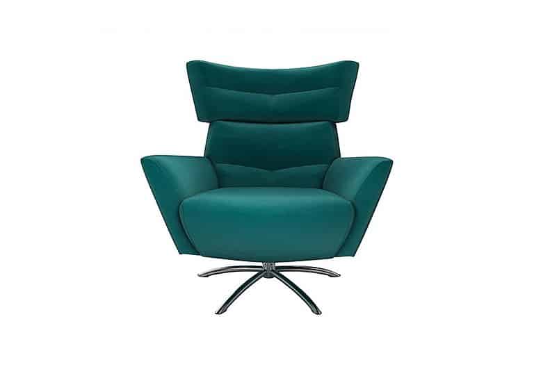 The Lounge Co. - Hermione Jacob Fabric Armchair - Dragoneye with Chrome Feet