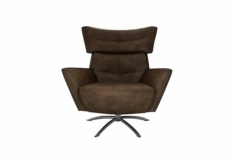 The Lounge Co. - Hermione Jacob NC Leather Armchair - Bourbon with Chrome Feet