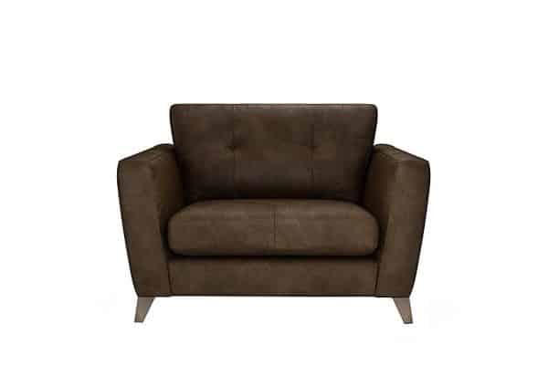 The Lounge Co  Hermione Leather Snuggler  Bourbon | Bed Sava