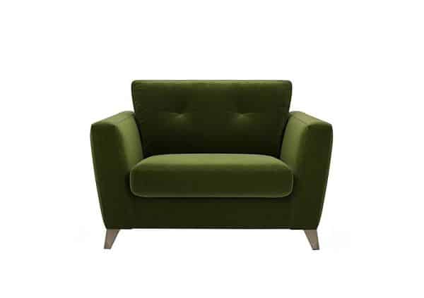 The Lounge Co  Hermione Fabric Snuggler  Woodland Moss | Bed Sava