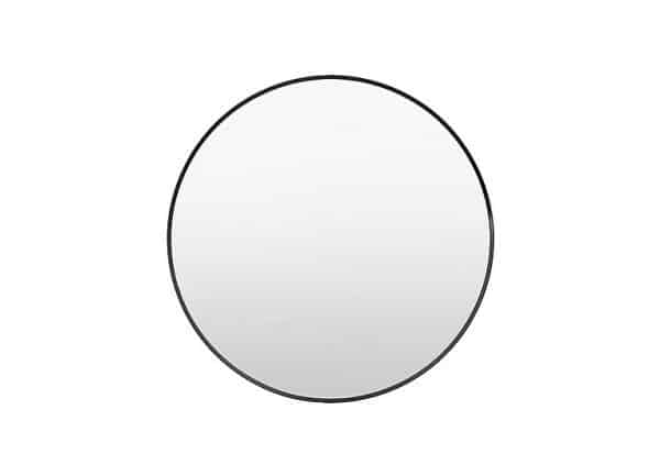 Heston Round Mirror  Black | Bed Sava