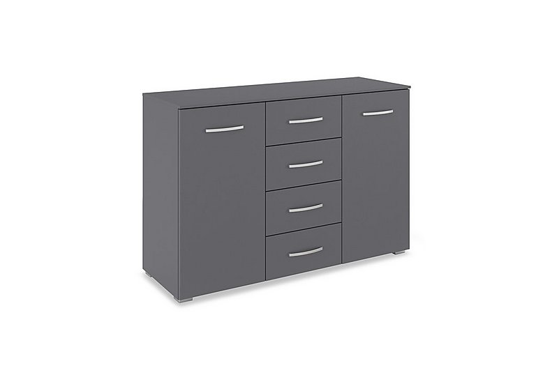 Rauch - Impulse 2 Door 4 Drawer Chest - Metallic Grey