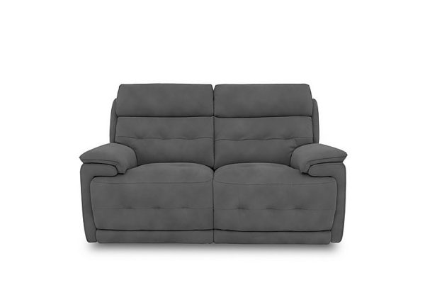 Brescia Fabric 2 Seater Power Recliner Sofa with Power Headrests  Graphite | Bed Sava