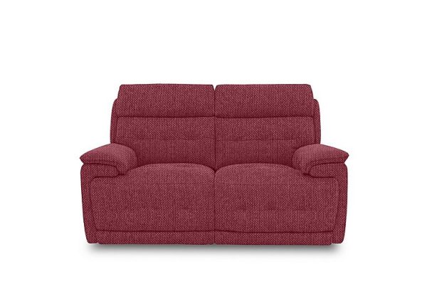 Brescia Fabric 2 Seater Power Recliner Sofa with Power Headrests  Red | Bed Sava