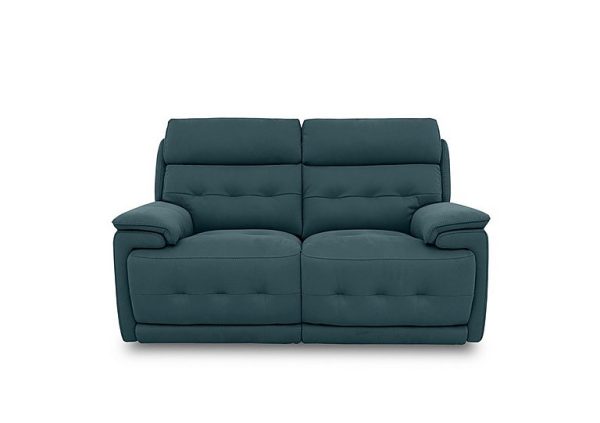 Brescia Fabric 2 Seater Power Recliner Sofa with Power Headrests  Peacock | Bed Sava