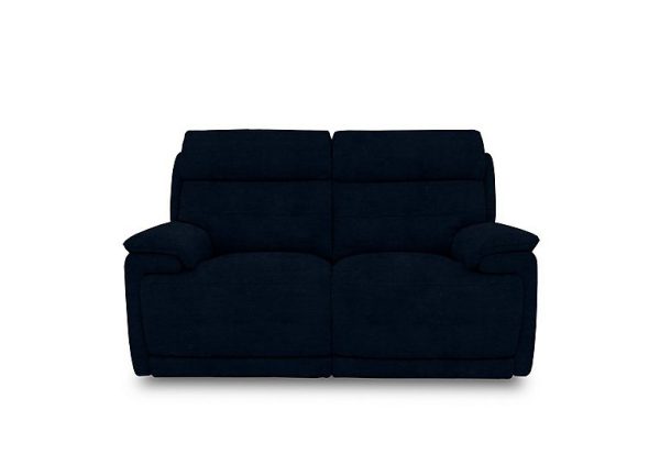 Brescia Fabric 2 Seater Power Recliner Sofa with Power Headrests  R304 Navy Blue | Bed Sava