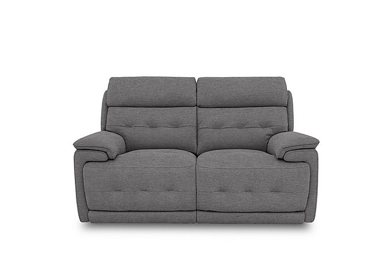 Brescia Fabric 2 Seater Power Recliner Sofa with Power Headrests - Charcoal Grey