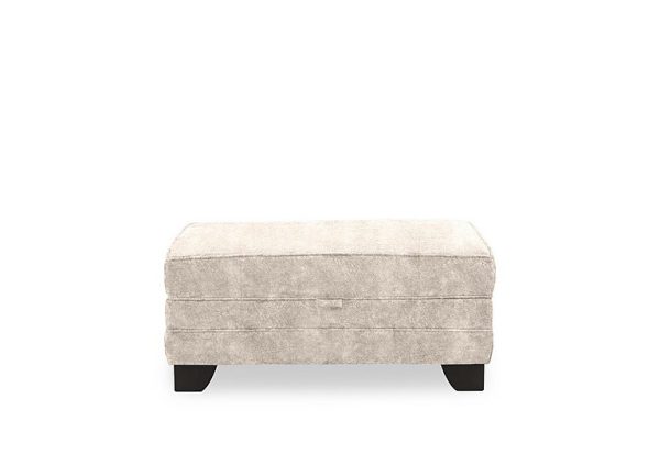 Ariana Fabric Storage Footstool  Cream | Bed Sava