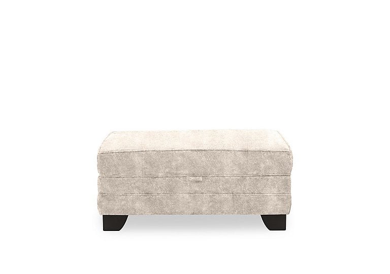 Ariana Fabric Storage Footstool - Cream