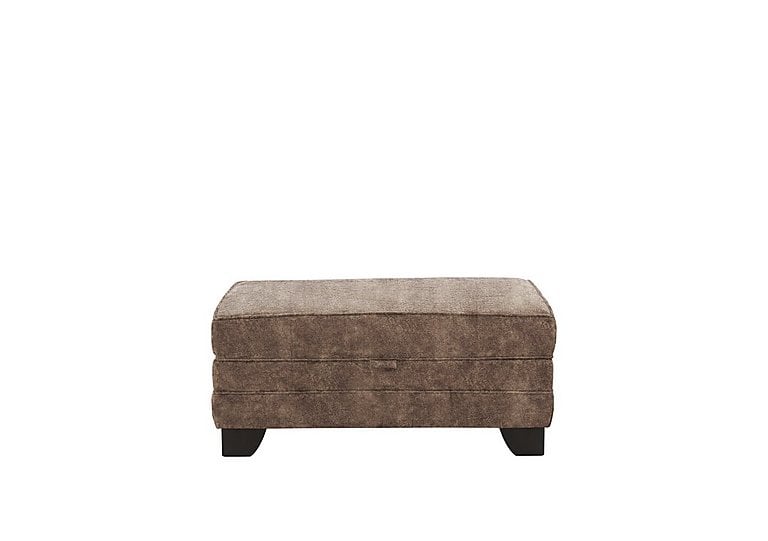 Ariana Fabric Storage Footstool - Dapple Chocolate