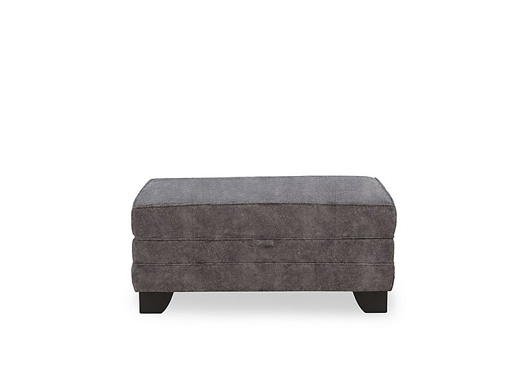 Ariana Fabric Storage Footstool - Moleskin
