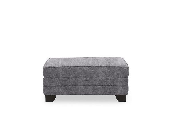 Ariana Fabric Storage Footstool  Silver | Bed Sava