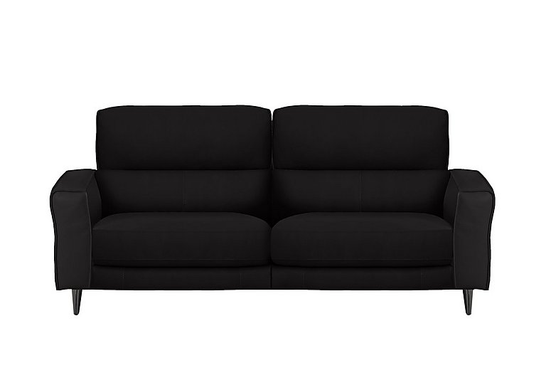 Axel 3 Seater BV Leather Power Recliner Sofa - Classic Black