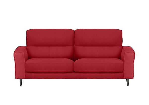 Axel 3 Seater BV Leather Sofa  Pure Red | Bed Sava