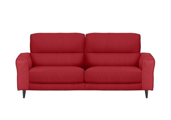 Axel 3 Seater BV Leather Power Recliner Sofa  Pure Red | Bed Sava