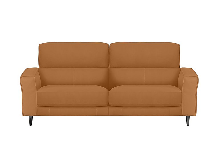 Axel 3 Seater BV Leather Power Recliner Sofa - BV Honey Yellow