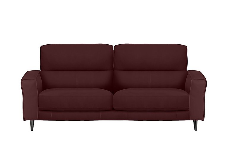 Axel 3 Seater BV Leather Sofa - BV Deep Red