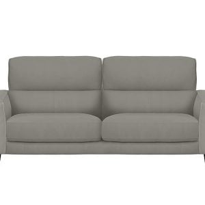 Axel 3 Seater BV Leather Sofa  Silver Grey | Bed Sava