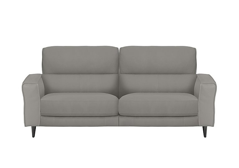 Axel 3 Seater BV Leather Power Recliner Sofa - Silver Grey