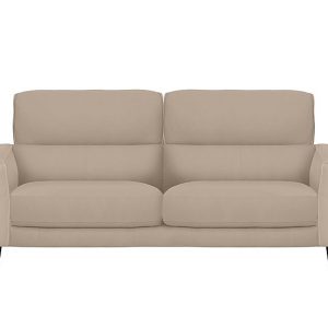 Axel 3 Seater BV Leather Sofa  BV Pebble | Bed Sava