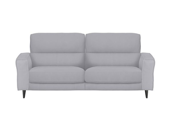 Axel 3 Seater HW Leather Power Recliner Sofa  Grey | Bed Sava