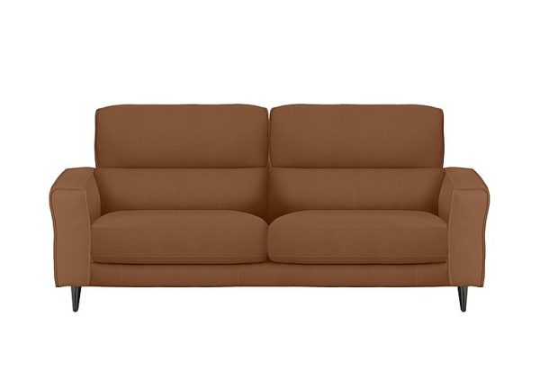 Axel 3 Seater HW Leather Sofa  Pecan Brown | Bed Sava