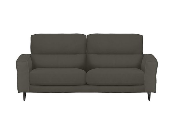 Axel 3 Seater HW Leather Sofa  Elephant | Bed Sava