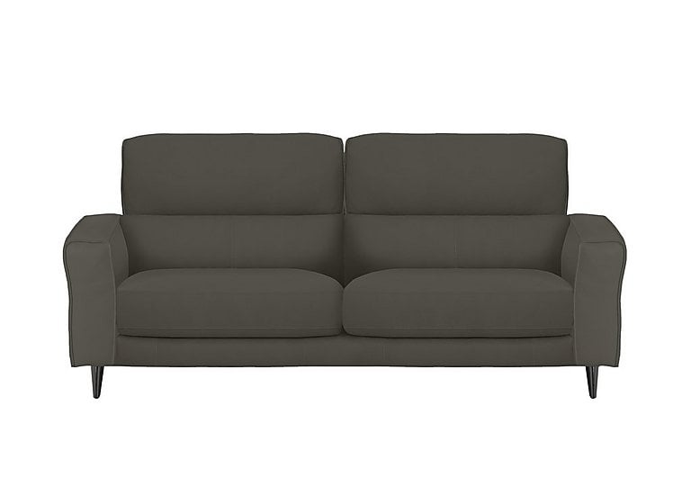 Axel 3 Seater HW Leather Sofa - Elephant