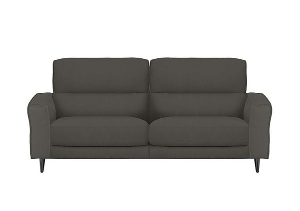 Axel 3 Seater HW Leather Power Recliner Sofa  Elephant | Bed Sava