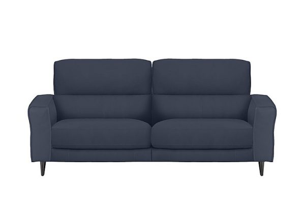 Axel 3 Seater HW Leather Power Recliner Sofa  Ocean Blue | Bed Sava