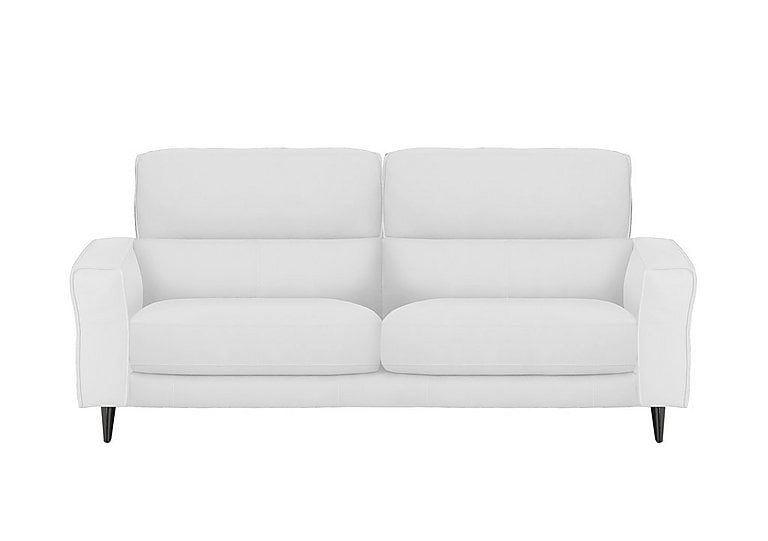 Axel 3 Seater HW Leather Sofa - Star White