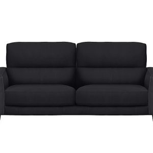 Axel 3 Seater HW Leather Sofa  Black | Bed Sava