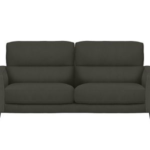 Axel 3 Seater HW Leather Sofa  Charcoal Grey | Bed Sava
