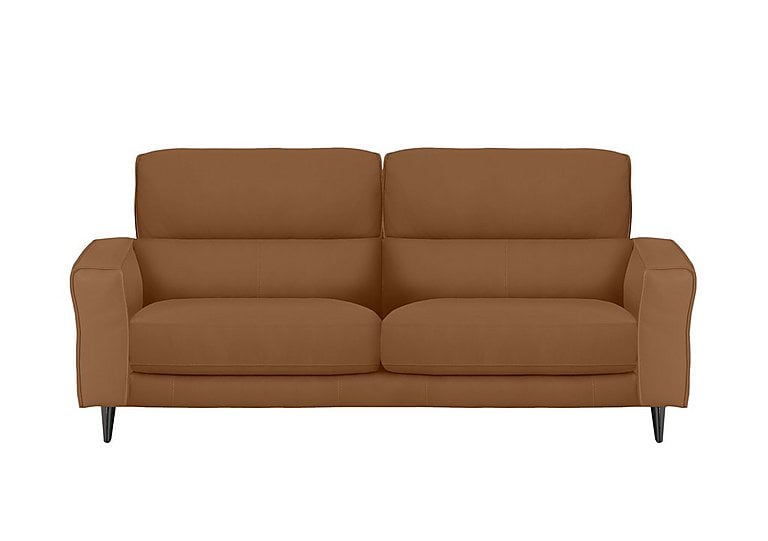 Axel 3 Seater NC Leather Sofa - Pecan Brown
