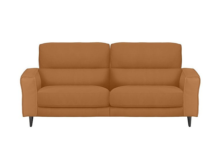 Axel 3 Seater NC Leather Power Recliner Sofa - NC Honey Yellow