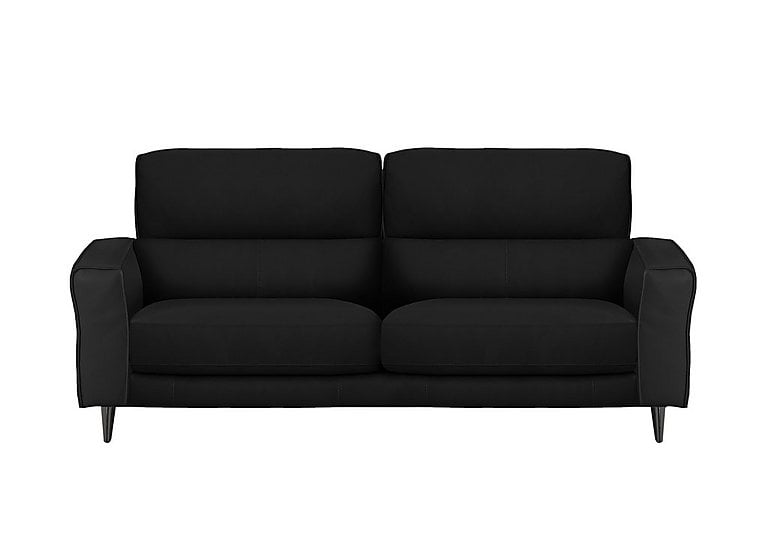 Axel 3 Seater NC Leather Sofa - Black