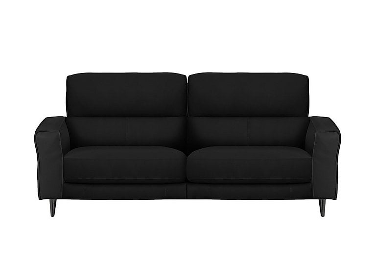 Axel 3 Seater NC Leather Power Recliner Sofa - Black