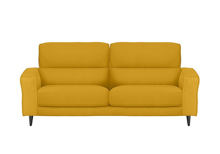 Axel 3 Seater NC Leather Sofa - Sunflower
