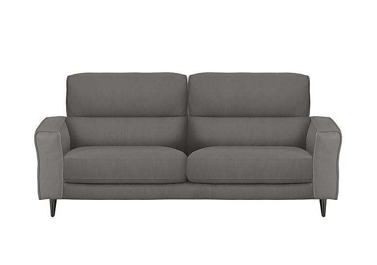 Axel 3 Seater NC Leather Sofa - Sleet