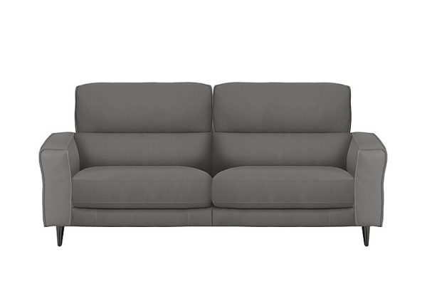 Axel 3 Seater NC Leather Power Recliner Sofa  Sleet | Bed Sava