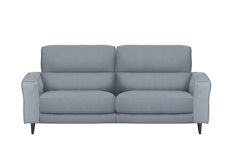 Axel 3 Seater NC Leather Power Recliner Sofa - Pearl Blue