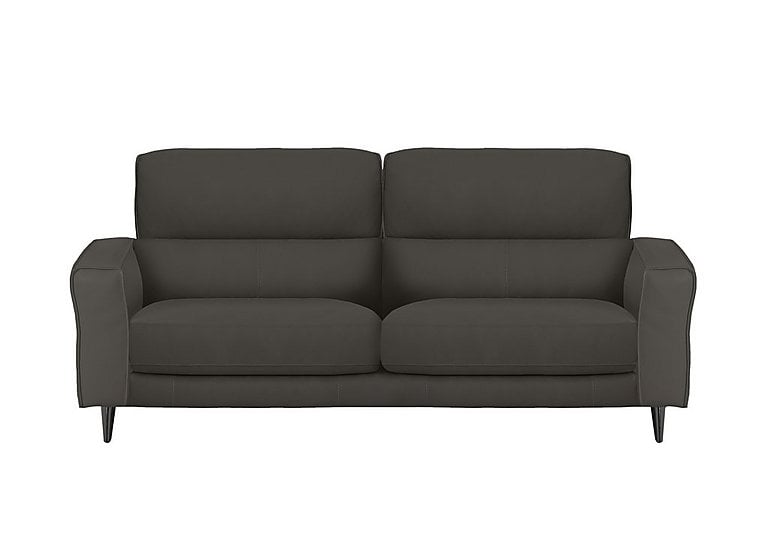 Axel 3 Seater NC Leather Sofa - Charcoal Grey