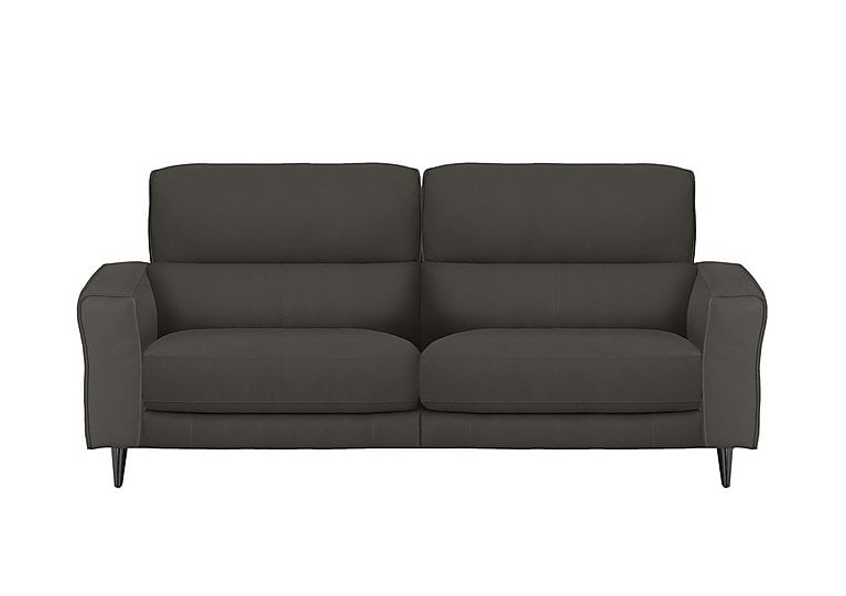Axel 3 Seater NC Leather Power Recliner Sofa - Charcoal Grey