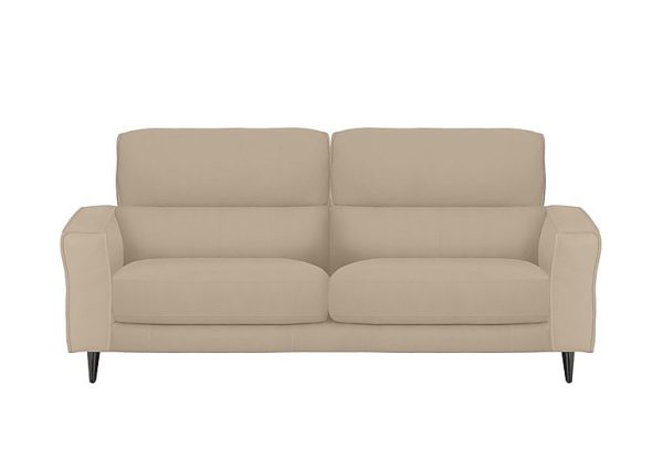 Axel 3 Seater NC Leather Sofa  NC Pebble | Bed Sava