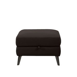 Axel BV Leather Storage Footstool  Dark Chocolate | Bed Sava