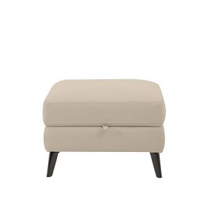 Axel BV Leather Storage Footstool  Dapple Grey | Bed Sava