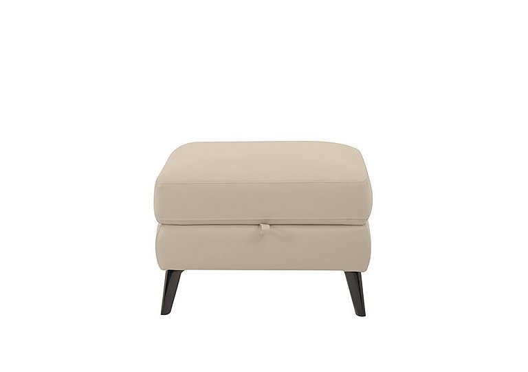 Axel BV Leather Storage Footstool - Dapple Grey