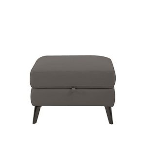 Axel BV Leather Storage Footstool  BV Elephant | Bed Sava