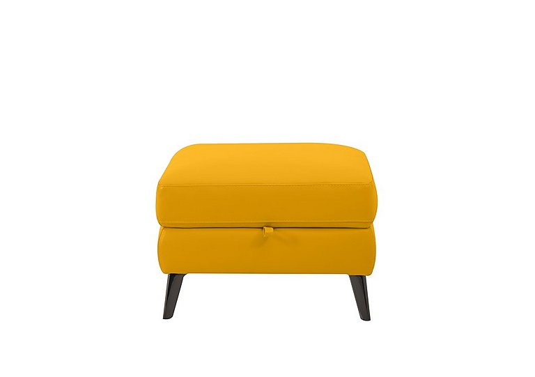Axel NC Leather Storage Footstool - Sunflower